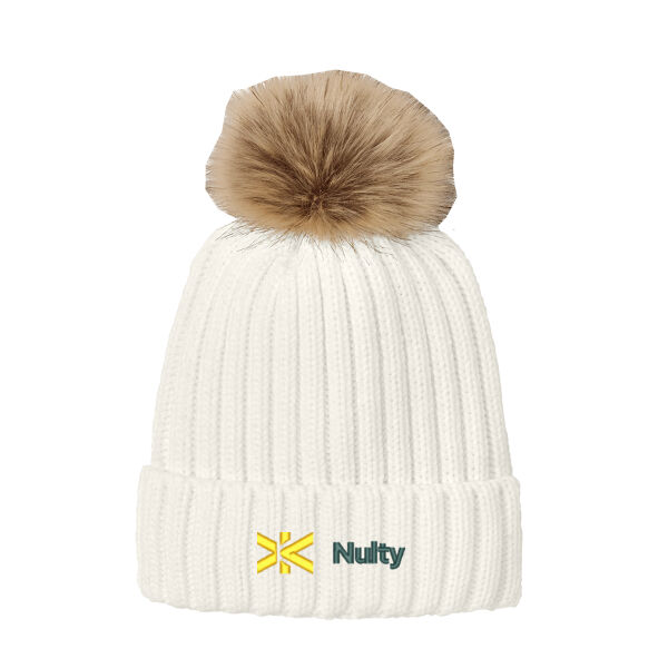 Port Authority® Faux Fur Pom Beanie Thumbnail